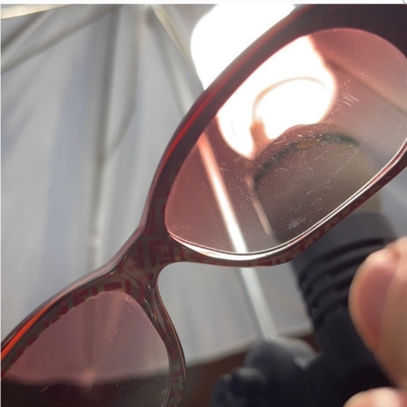 Fendi Red Cherry Sunglasses. Brown Tint lenses. EUC - Picture 6 of 9